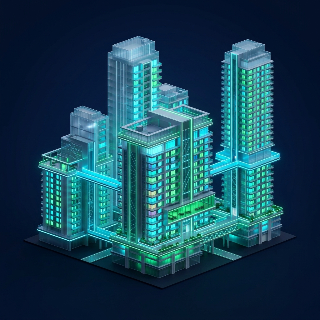 3D Apartment Building Asset